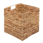Gry Mattr Woven Basket - Medium 12"L x 12"W x 12"D - Natural-Natural woven material