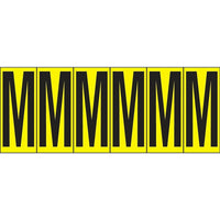 Accuform Signs Identify Locations, Supplies & Tools, Individual Letter & Number Markers, M, 2-15/16", 18 Pack-Character M
