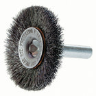 Osborn Crimped Wire Wheel Brush With 1/4" Shank, 1-1/2" Dia., 0.012" Fill, 1/4" Arbor - 4 Pack-Application Type Stainless Steel