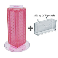 Azar Displays Pegboard Counter Gift Card Holder, 13" x 4", Pink (700229-PNK)-Made from pegboard