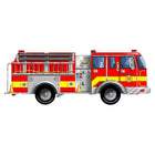 Melissa & Doug Giant Fire Truck Floor Puzzle (LCI436)-Ages 3+ years and grades preschool - 1st