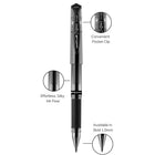 uni-ball Signo Gel Impact Pen - 1.0mm - Black-Barrel Color and Construction: Clear
