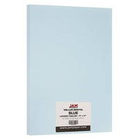 JAM Paper Vellum Bristol Tabloid Cardstock, 11 x 17, 110 lb. Blue, 50 Pack (16932841)-Colour: Blue 110 lb. Cover