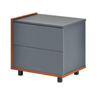 Star Quality 2-Drawer Console Cabinet-Walnut and graphite laminate
