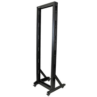 StarTech 2-Post Server Rack with Casters, 42U-Maximum portability with four swiveling casters for easy transportation