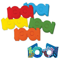 Chenille Kraft 100 Days Paper Glasses, 75 Pack-Get ready to decorate and celebrate the students first 100 days of school