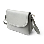 Nicci Medium Crossbody Bag with Front Flap - Light Grey-Grey - Polyurethane