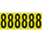 Accuform Signs Identify Locations, Supplies & Tools, Individual Letter & Number Markers, 8, 2-15/16", 18 Pack-Character 8