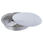 Luciano Round Aluminum Foil Container, 9.25 x 1.75 inches, Silver, 24 Pieces-Dimensions: 9.25"D x 1.75"H in dimensions