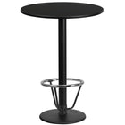 Flash Furniture Laminate 24" Round Base Round Table, Black (XURD24BKTR18B3F)-Bar height hospitality table
