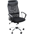 Xtech Turin Excecutive Mesh Back Office Chair with Armrests - Black-Attractive chrome base with footrest