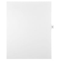 Mark Maker Legal Exhibit Index Tab White Single Tabs, 1/15th Cut, Letter Size, No Holes, Number 142, 25 Pack-White Single Tabs, 1/15th Cut
