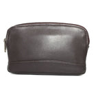 Ashlin Millie Compact Cosmetic Bag with Top Zipper, Dark Brown-Trending and stylish for any purpose.