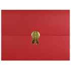 St. James Document/Certificate Holders - Gold Award Seal with Gold Ribbon - Red - 5 Pack-Add ceremony, elegance and sincerity to the act of giving recognition