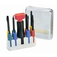 HVTools 9-Piece Screwdriver Set, 5" x 4" x 2", Silver-This high quality HV Tools 9pcs Screwdriver Set