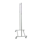 Futech A02L Support à vêtements sur roulettes, 42 "W x 43" -68 "H,  Tige chromée / Base argentée, Métal-Tige de chrome / base d'argent