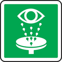 Accuform Signs Eye Wash Csa Safety Sign, 12" x 12", Aluminum, Pictogram-Display Type Bolt-On