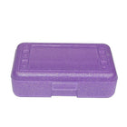 Romanoff Products 8 1/2" x 5 1/2" x 2 1/2" Pencil Box, Purple Sparkle, 10 Pack (ROM60286)-Purple sparkle