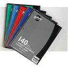 Hilroy 1-Subject Notebook, Coil, 7mm College Ruled Sheets, 10-1/2" x 8", Assorted Colours, 140 Pages-Coil notebook is easy to write and flip through
