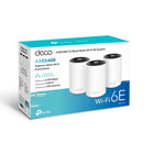 TP-Link Deco XE75 AXE5400 Tri-Band Mesh Wi-Fi 6E System - White - 3 Pack-AI-driven Mesh unites your home under one name and password while delivering the best connections as you move room to room