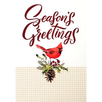 Mill Brook Studio "Season's Greetings" Bird Greeting Cards with Envelopes - 5-3/8" x 7-3/4" - 18 Pack-Greeting Cards