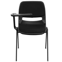 Flash Furniture Black Padded Ergonomic Shell Chair with Right Handed Flip-Up Tablet Arm-Set of 5 Multipurpose Tablet Arm Chairs