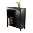 Winsome Terrace Storage Shelf 3-Tier 26" wide, Espresso-Use Terrace as a stand alone bookshelf or add baskets to create a storage center