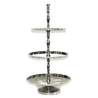 Elegance 3-Tier Cake Stand, Nickel Plated with Chatons, 8"/10"/12" (72836)-3-tier Cake stand