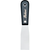Richard Putty Knife Stiff, Steel Blade, 1-1/4" Wide, Polypropylene Handle - 12 Pack-Blade Length: 1-1/4"