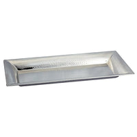 Elegance Large Rectangular Tray Hammered-Material: Stainless Steel