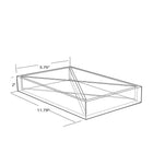 Azar Four Compartment Desk Organizer, 11.75" x 5.75" x 2", 2/Pack (556353)-Clear Crystal Styrene