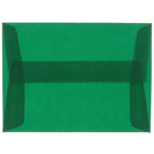 JAM Paper A10 Invitation Envelopes, 6 x 9.5, Translucent Vellum Racing Green, 25 Pack (PACV863)-Racing green