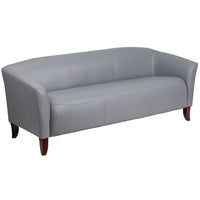 Flash Furniture HERCULES Imperial Series Grey Leather Sofa-Contemporary Style