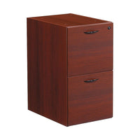 Office Star Napa Collection File/File Pedestal, Assembled, Mahogany-Scratch-resistant, textured thermally fused laminate surfaces