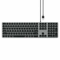 Satechi Aluminum Wired Keyboard for Mac - Space Gray-Aluminum Wired USB Keyboard
