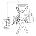 Speedex LDA24-442 Interactive Counterbalance Gas Spring Wall Mount for 23-55 inch LED, LCD Flat Panel TVs-Cable management