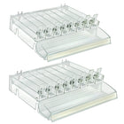 Azar 8 Compartment Divider Bin Cosmetic Tray - Clear - 2 Pack-Sold in Packs of: 2
