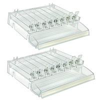 Azar 8 Compartment Divider Bin Cosmetic Tray - Clear - 2 Pack-Sold in Packs of: 2