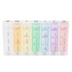 Travelon 7 Day Pill Organizer - Brights-Contains 7 individual organizers with 4 divided compartments: morn, noon, eve, bed