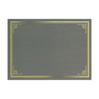 Geographics Ash Grey Vintage Certificate Covers - Gold Foil - Sugar Cane Paper - 8.75" x 11.25" - 5 Pack-TreeFree Document Covers