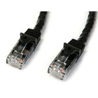 StarTech  Câble de raccordement Cat6 avec connecteurs anti-coupure RJ45, 75 pi, noir-Les connecteurs en or de 50 microns garantissent une conductivité optimale tout en éliminant les pertes de signaux en raison de l’oxydation ou la corrosion