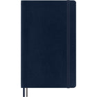 Moleskine Classic Large Expanded Notebook - Soft Cover - Ruled - 5" x 8.25" - Sapphire Blue - (606259)-Includes bookmark ribbon, elastic band and inner back pocket
