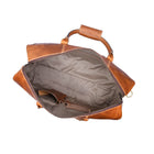 Tolredo Kratos Leather Travel Duffel - Brown-Two-way zipper for quick and easy access