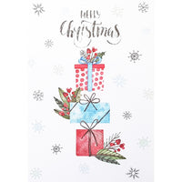 Rosedale "Merry Christmas" Presents Greeting Cards with Envelopes - 5-1/2" x 8" - 12 Pack-Greeting Cards