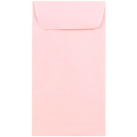 JAM Paper #7 Coin Envelopes, 3 1/2 x 6 1/2, Baby Pink, 50 Pack-Coin Envelopes