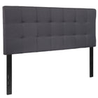 Flash Furniture Bedford Tufted Upholstered Full Size Headboard - Dark Grey Fabric-Panel Headboard