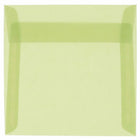JAM Paper Square Translucent Vellum Envelopes - 5.5" x 5.5" - Leaf Green - 25 Pack -Colour: Leaf Green Translucent