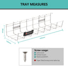 ShoppingAll Under Desk Cable Management Mesh Tray -  White-Simple Installation: Suitable for any solid wood, particle board, fibreboard(MDF) and can also double as a wall-mounted cable management unit.