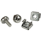 StarTech M5 Rack Screws and M5 Cage Nuts, 20 Pack-Rust-resistant nickel-plated finish