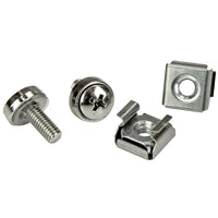 StarTech M5 Rack Screws and M5 Cage Nuts, 20 Pack-Rust-resistant nickel-plated finish